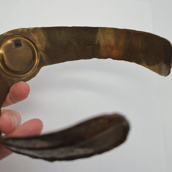 Brutalist Brass Necklace Mythological Cosplay Tribal Warrior Princess Choker - Picture 8 of 11